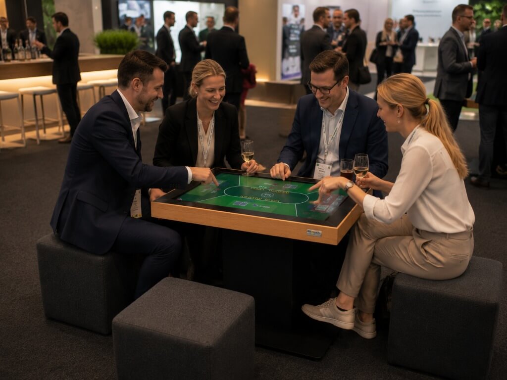 4touch-compact 4touch-compact - Digitaler Spieltisch auf einer Messe